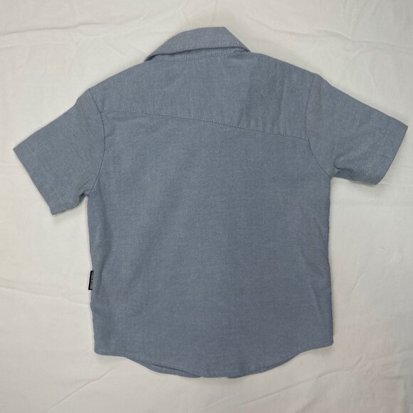 Volcom Baby Toddler Boy Everett Oxford Short Sleeve Shirt Button Down Blue 2T - Picture 8 of 8